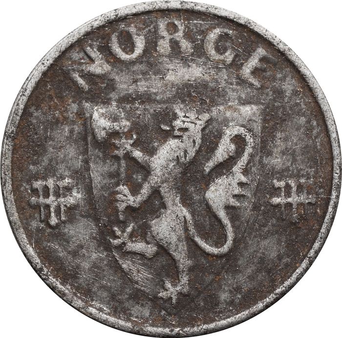 5 эре 1943 Норвегия (Железо) VG