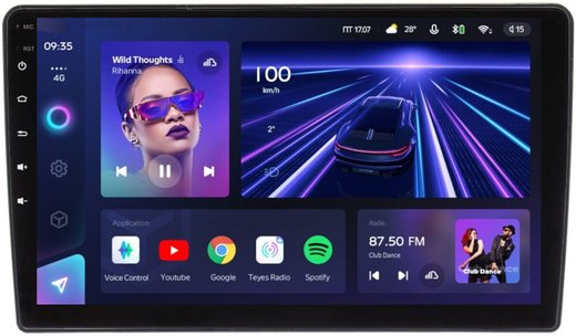 Магнитола для Toyota 200х100мм (рамка под 9") - Teyes CC3L на Android 10, 8-ядер, CarPlay, 4G SIM-слот