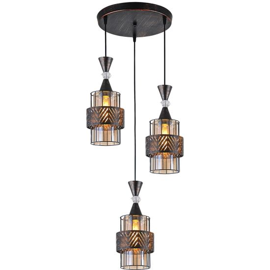 Подвесной светильник Reluce e27 03116-0.9-03 BK+PATINA GOLD