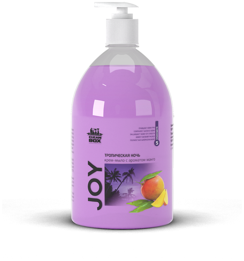 КРЕМ  МЫЛО С АРАМАТОМ МАНГО CLEANBOX JOY (1КГ/1Л) ТРОПИЧЕСКАЯ НОЧЬ (1Л)