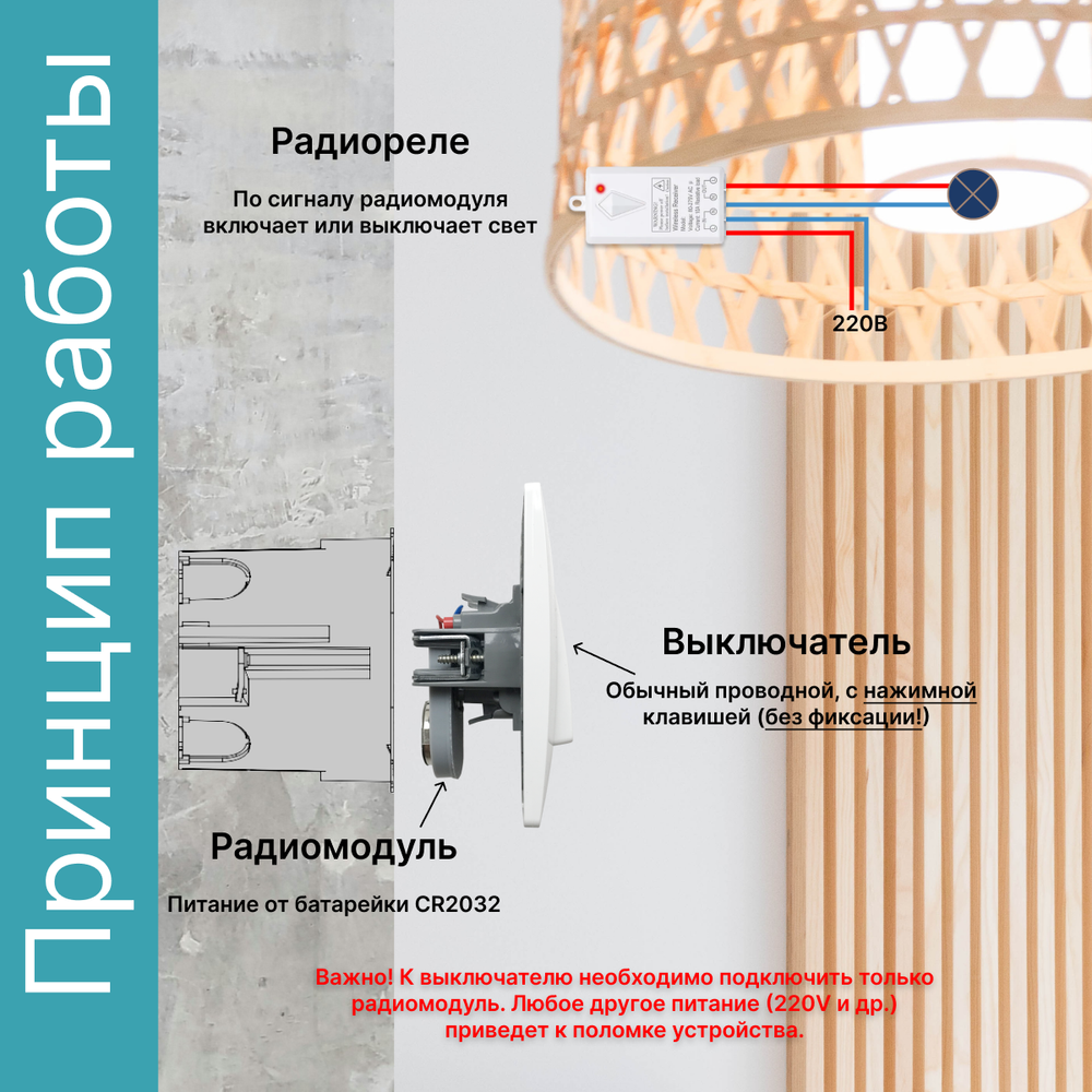 Радиомодуль в подрозетник GRITT Practic, A240001T