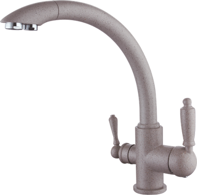 16031-A Смеситель (БЕЖ. ПЕС.) с фильтром "GANZER"  (10/1шт)