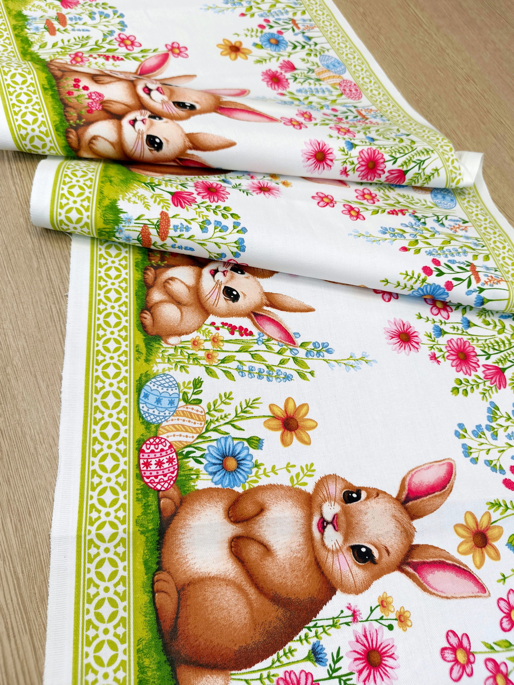 3м. Ткуань для шитья, дорожка, пасхальная, 100% хлопок, плотн- 226, шир.-50 см, отрез 50 х300 см