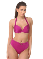 Стильный купальник: лиф-балконет и плавки-слипы (Размер: B/L) (Цвет: ярко-розовый)