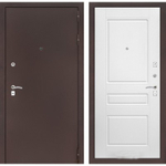 Дверь входная Лабиринт CLASSIC антик медный 03 - Белый софт металлическая