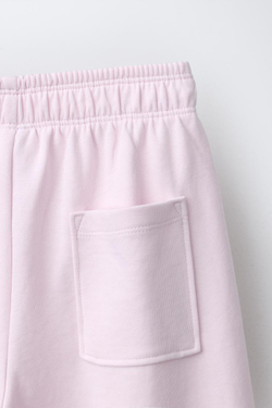 ZARA БРЮКИ WIDE LEG ИЗ ИНТЕРЛОКА, РОЗОВЫЙ