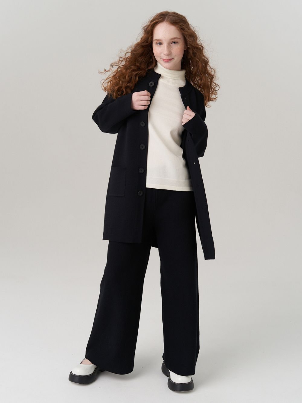 Кардиган для девочки в школу AT990 черный