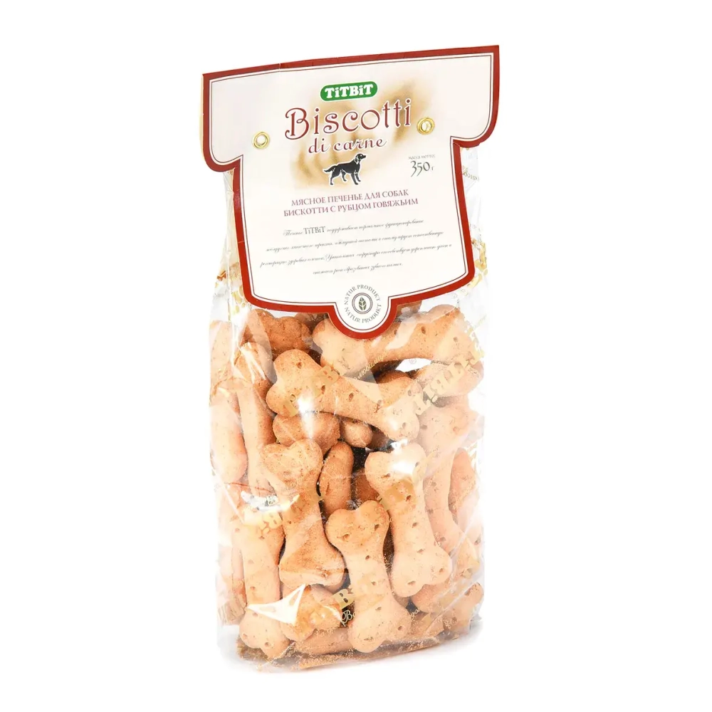 Лакомство для собак Печенье с рубцом говяжьим 350г TiTBiT Biscotti