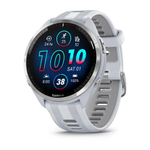 Часы Garmin FORERUNNER 965 белые, титановый безель, с белым ремешком, 010-02809-11