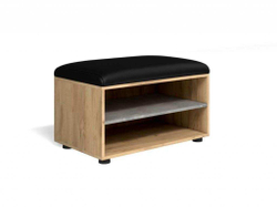 Обувница Мини-Лайт МЛ-8 дуб крафт/ателье/черный к/з