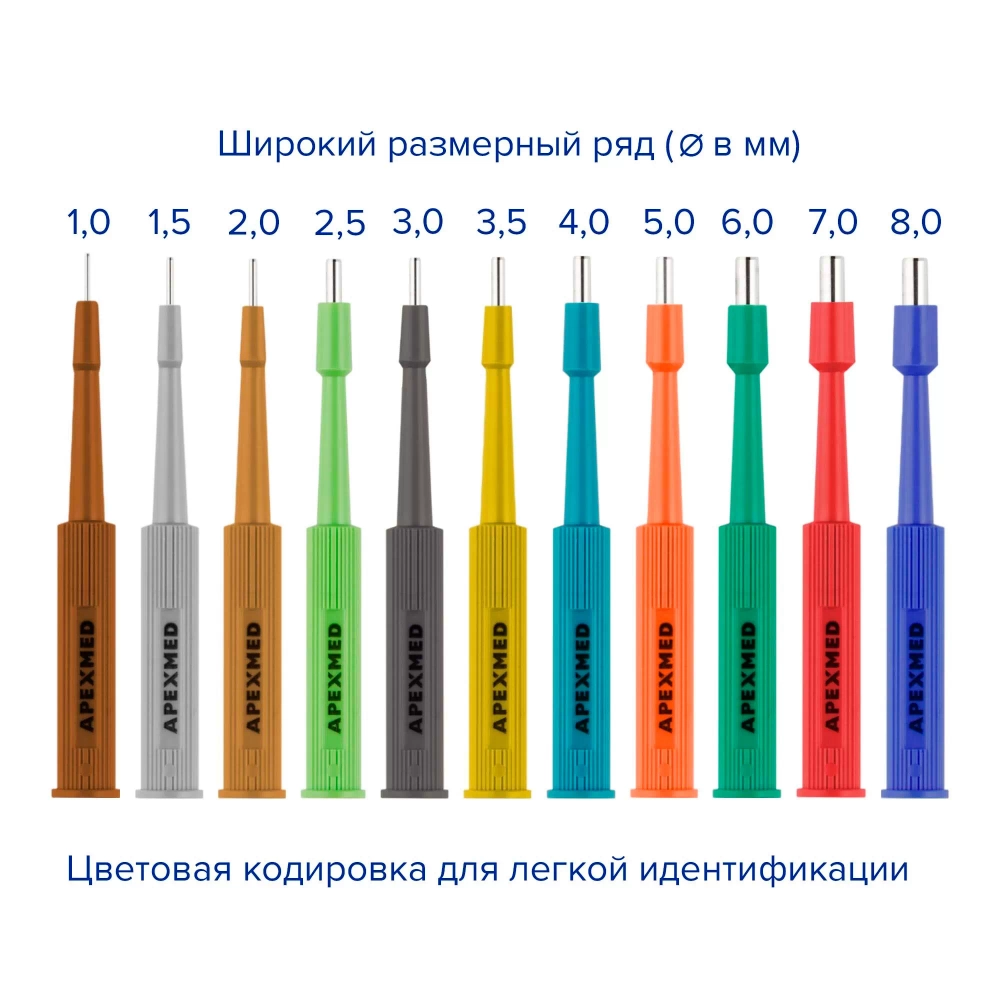 Устройство для панч-биопсии Slim c цветовой кодировкой 7,0 мм 10 шт Apexmed 0601-10-70
