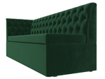 Диван кухонный прямой Маркиз с углом слева, Зеленый, Велюр, 112826L