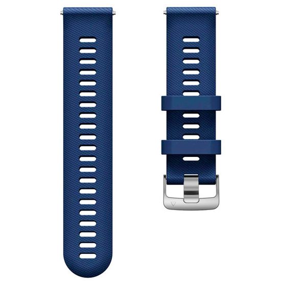 Ремешок 18 мм силиконовый для Garmin Venu 2S, Vivoactive 4S, Forerunner 255S, Forerunner 265S быстросъемный Quick Release (Темно-синий)