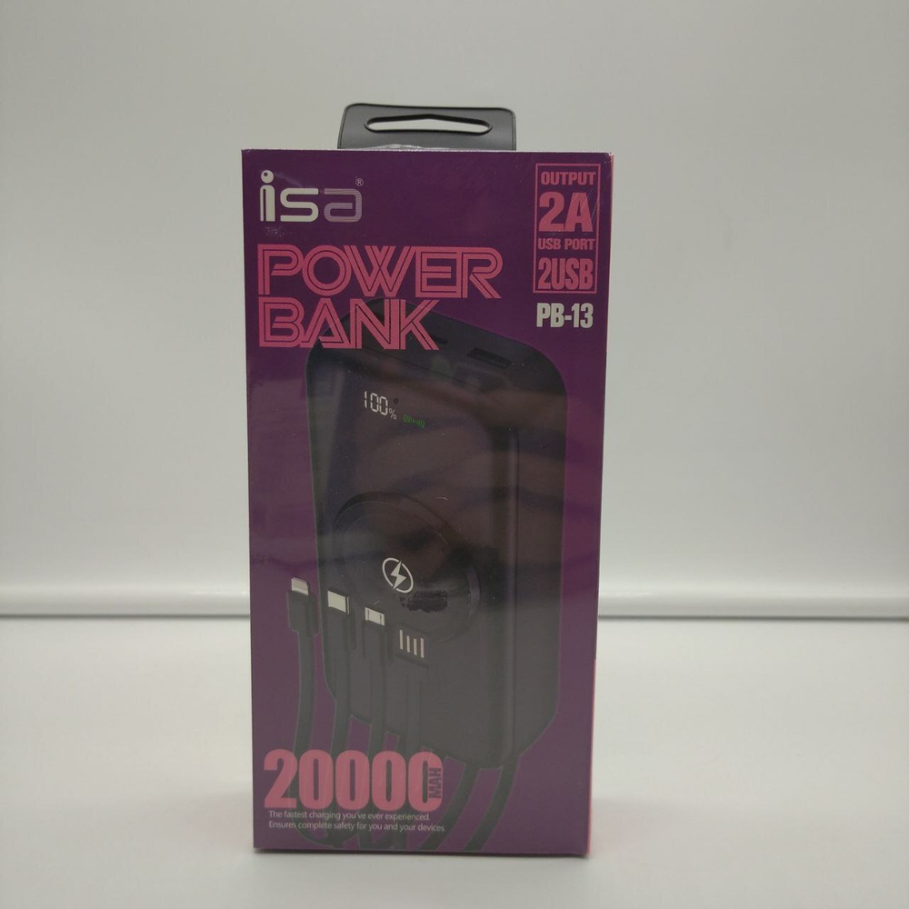 Портативный аккумулятор IS PB-12 10000 mAh с беспроводной зарядкой (черный)