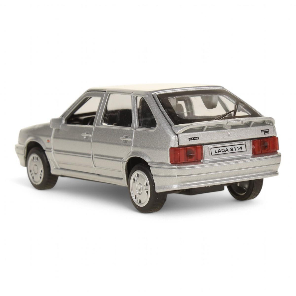 Модель ин. мет. "Lada-2114 Samara" 12см. двери, багаж, серебрист, коробка 2114-12-SR (Технопарк)