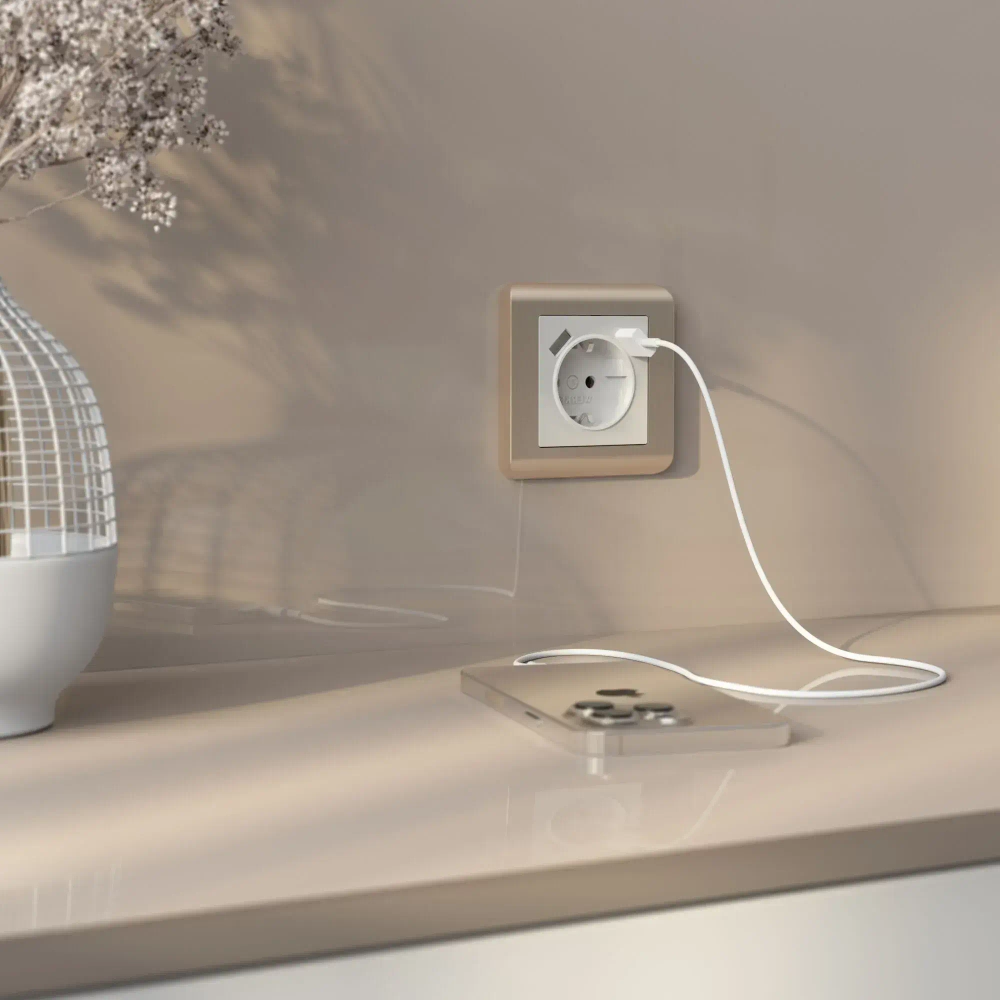 Рамка на 1 пост Stream (шампань) W0012111