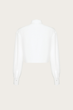 Блуза из молочного шелка