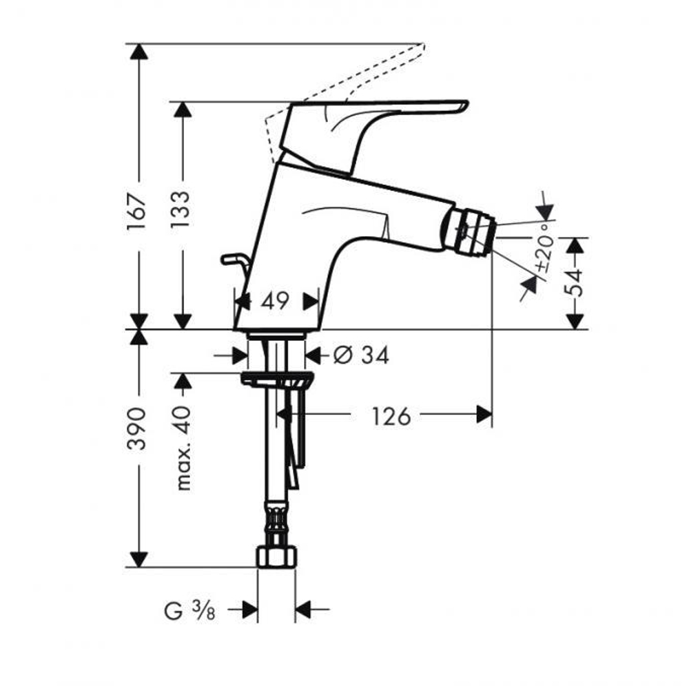 Смеситель для биде Hansgrohe Focus 31920000