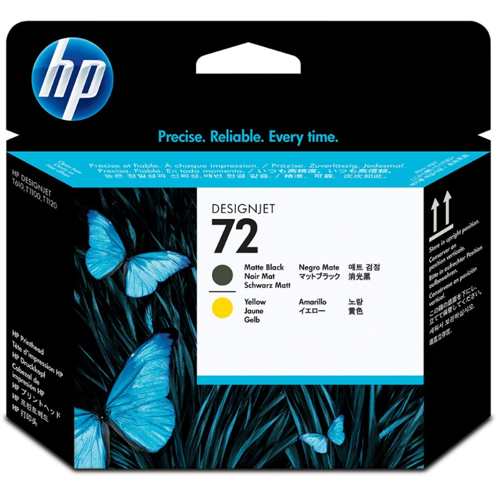 Печатающая головка HP 72 (C9384A) черная матовая и желтая (6K)