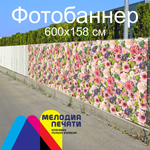 Фотобаннер 600х158 см для забора