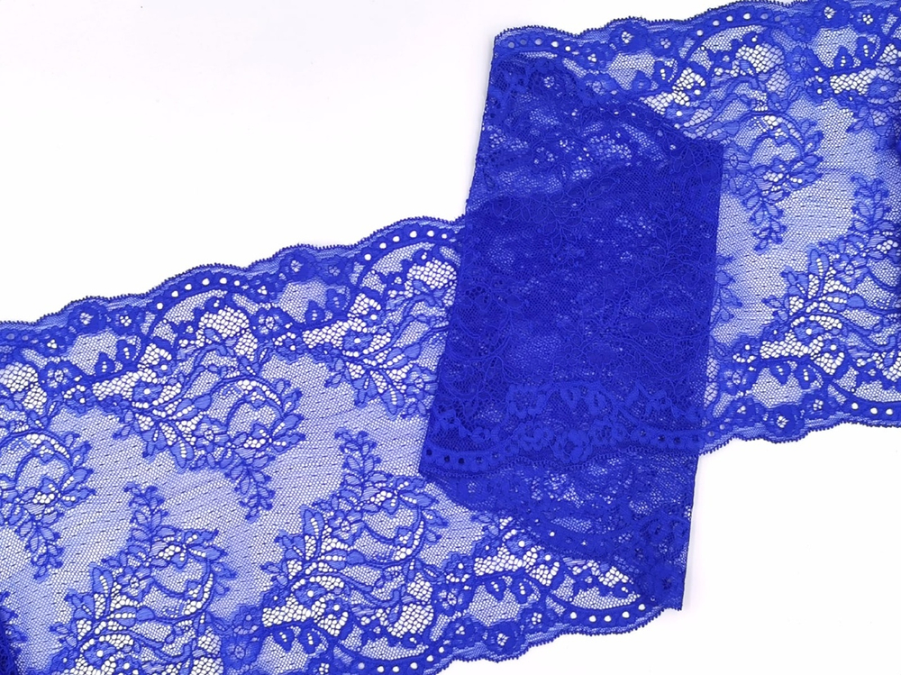 Эластичное кружево, 22 см, синий, м, (Арт: EK-2275), м