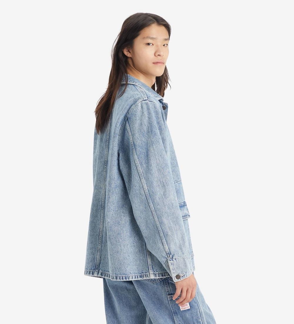 Куртка джинсовая мужская LEVI'S BROADWAY ENIGNEER COAT MED INDIGO - FLAT FINISH