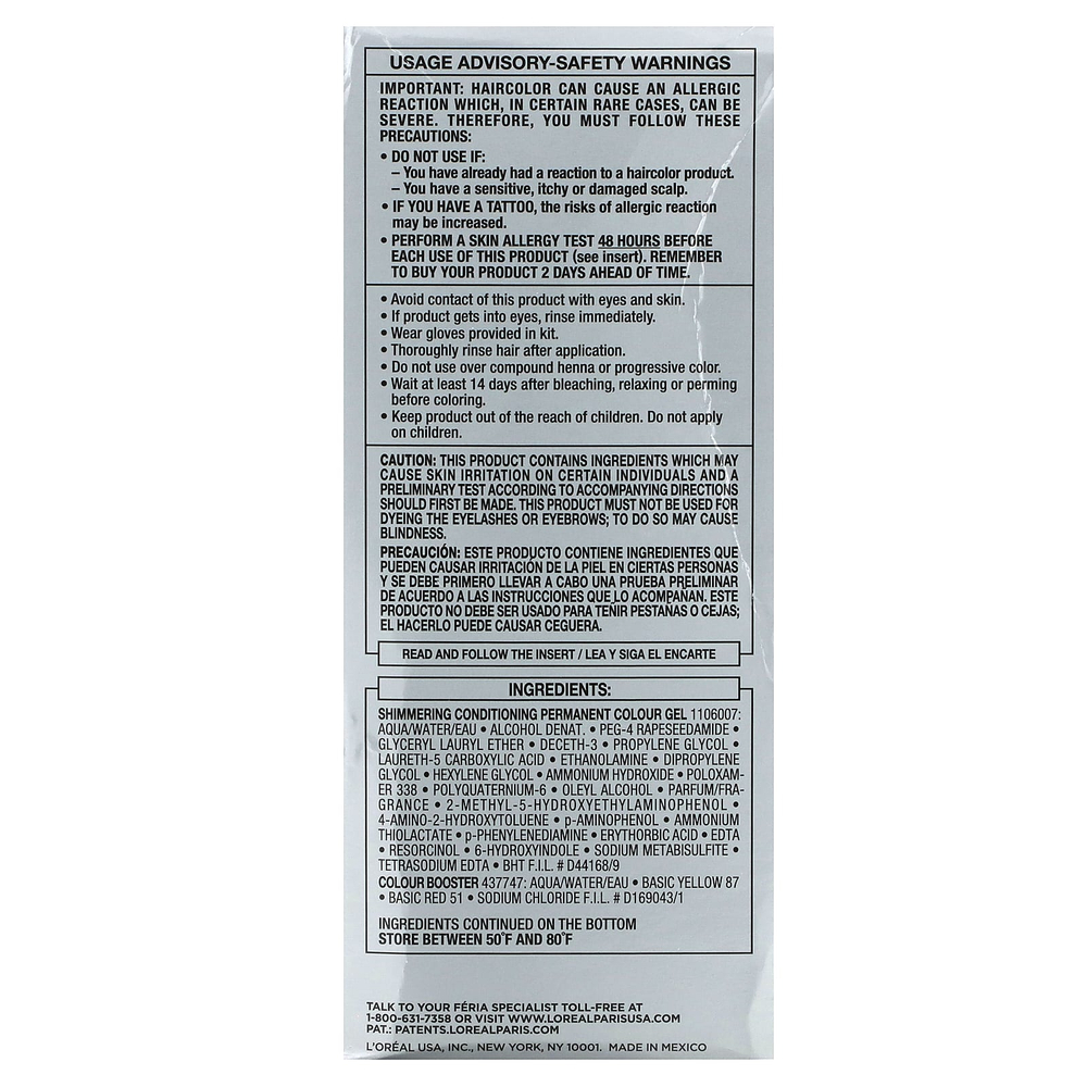 L'Oréal, Feria, красный, интенсивный мерцающий оттенок, R57 Cherry Crush, 1 применение