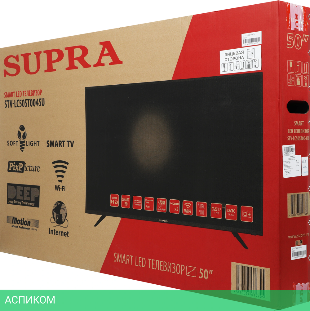 Телевизор LED Supra 50" STV-LC50ST0045U