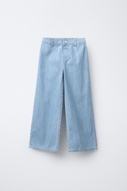 ZARA ДЖИНСЫ WIDE LEG, ГОЛУБОЙ