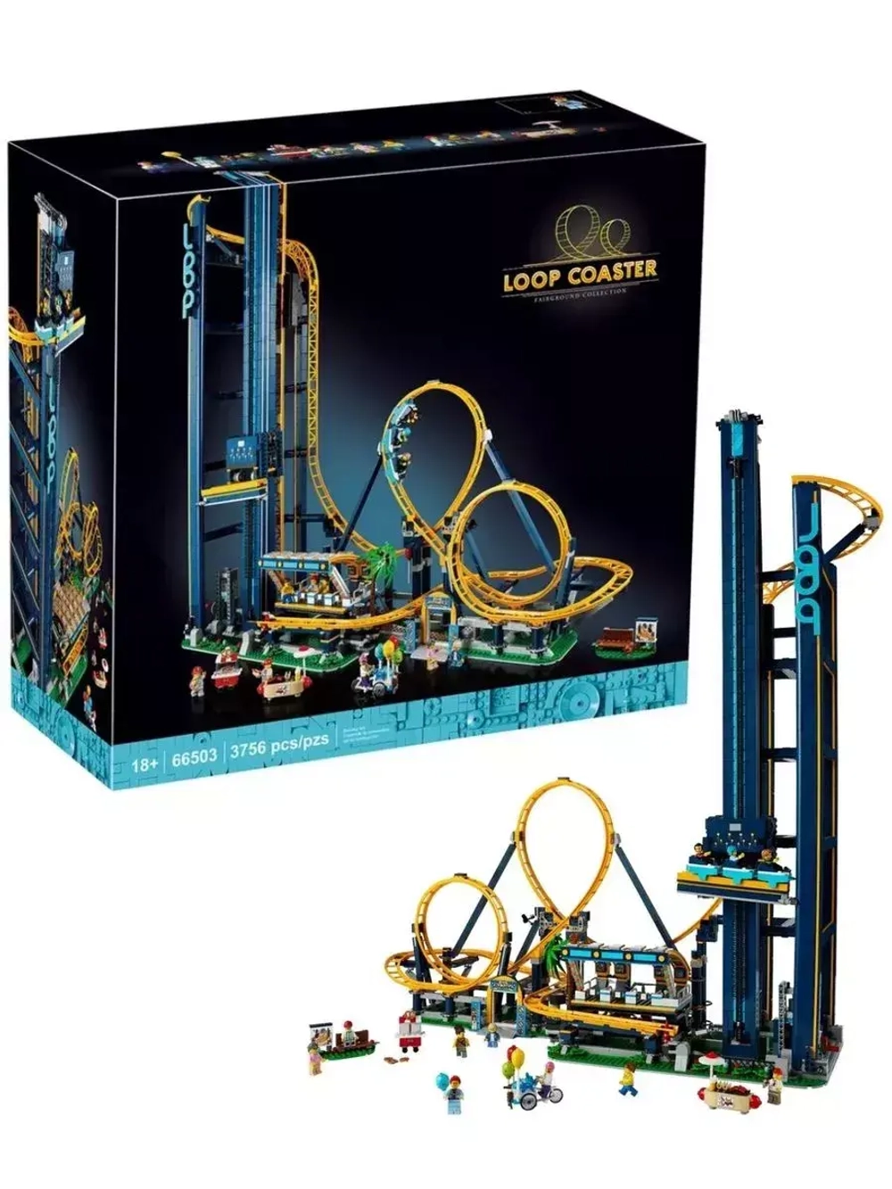 Конструктор Американские горки: Мертвая петля 3756 деталей