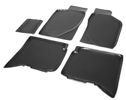 Коврики в салон автомобиля Rival для Great Wall Hover H3 2010-2016, полиуретан, без крепежа, 5 частей, 12001001