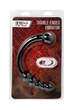 Двусторонний вибратор ToyFa Black&Red, 35 см, 2 мотора