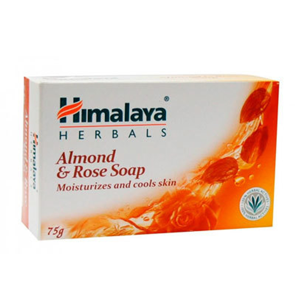 Мыло Himalaya Almond & Rose soap увлажняющее Миндаль Роза, 75 гр