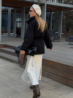 Парка из хлопка черный