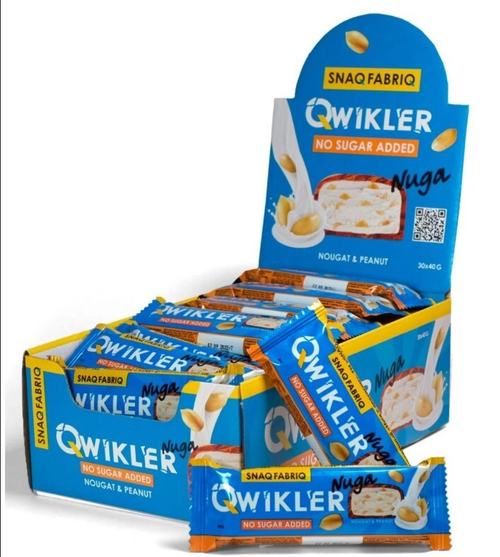 Батончик QWIKLER - (Нуга-Арахис)