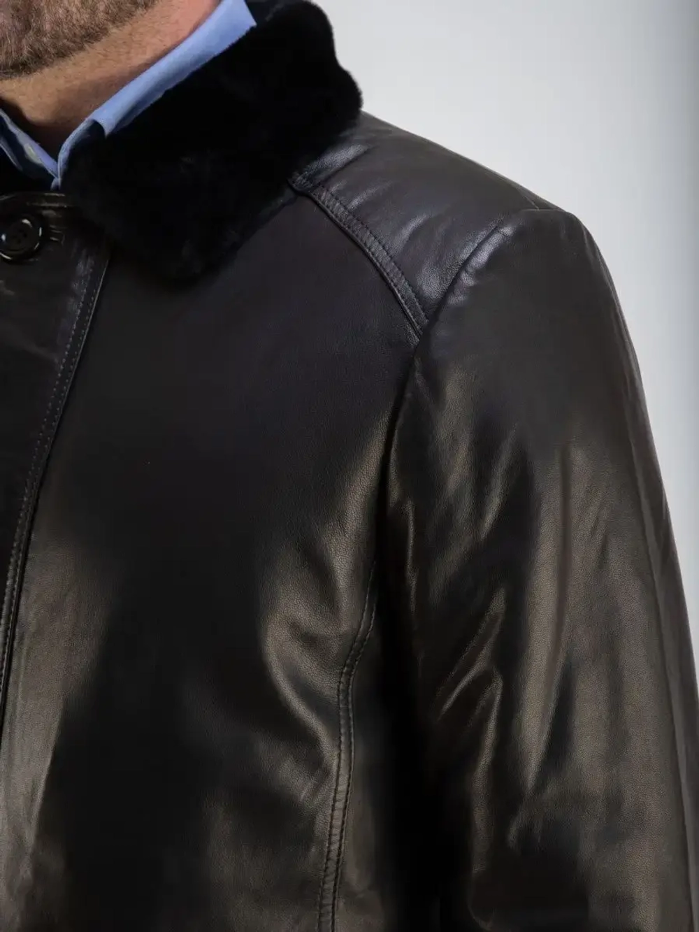 Дубленка мужская натуральная на меху куртка зимняя Турция