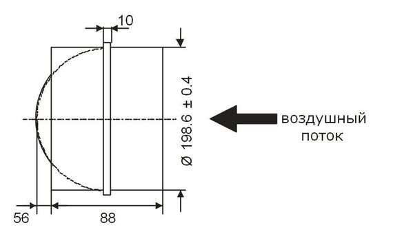 Обратный клапан для вентиляции BDS 250 мм из оцинкованной стали для круглых каналов производства DEC International (Нидерланды)
