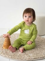 Слип с кнопками по шаговому шву "Фисташка" 0+