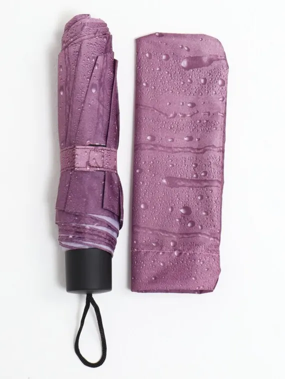 Зонт механический «Капли дождя», 4 сложения, 8 спиц, R = 48 см, цвет МИКС