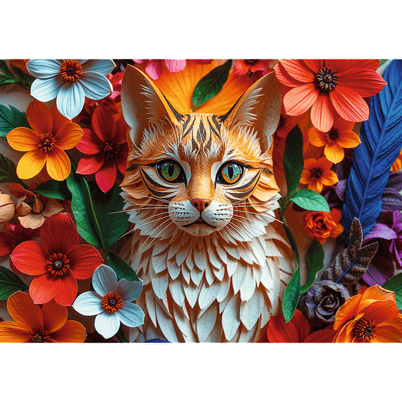 Pazl / Пазлы / Puzzles - "1000 40th anniversary Trefl" -  Cat