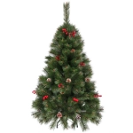 Елка «Венская» 120 см, ПВХ+Леска, ягоды и шишки (271 ветка)