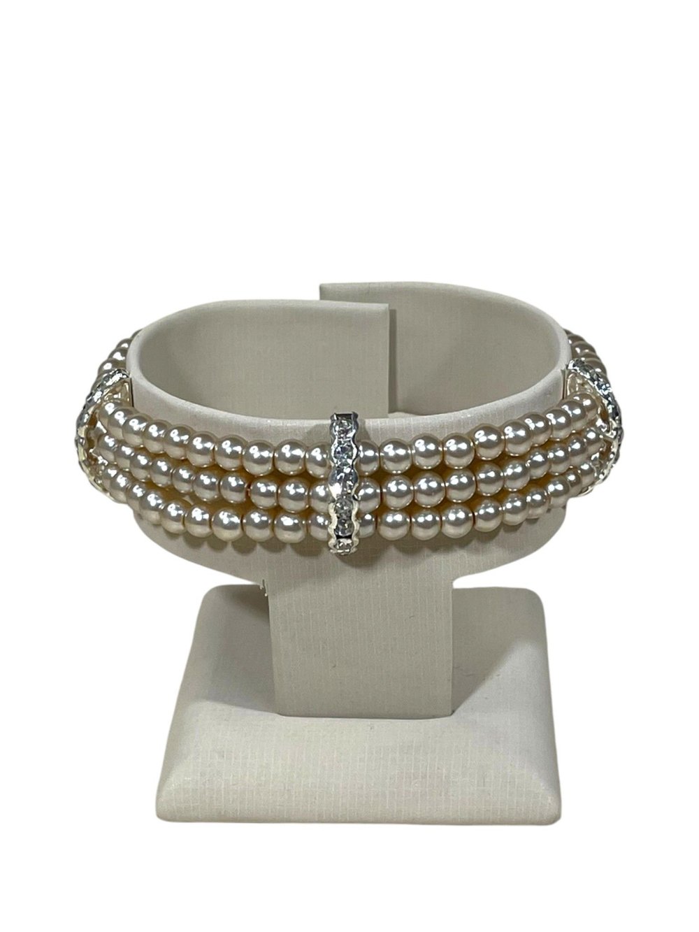 Браслет жемчужный с фианитами