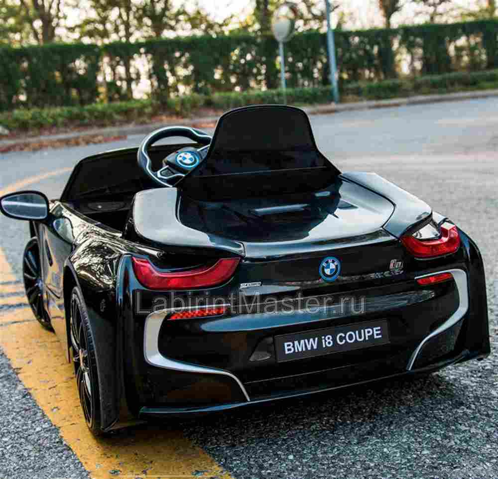 Детский электромобиль "BMW i8" 6V, черный