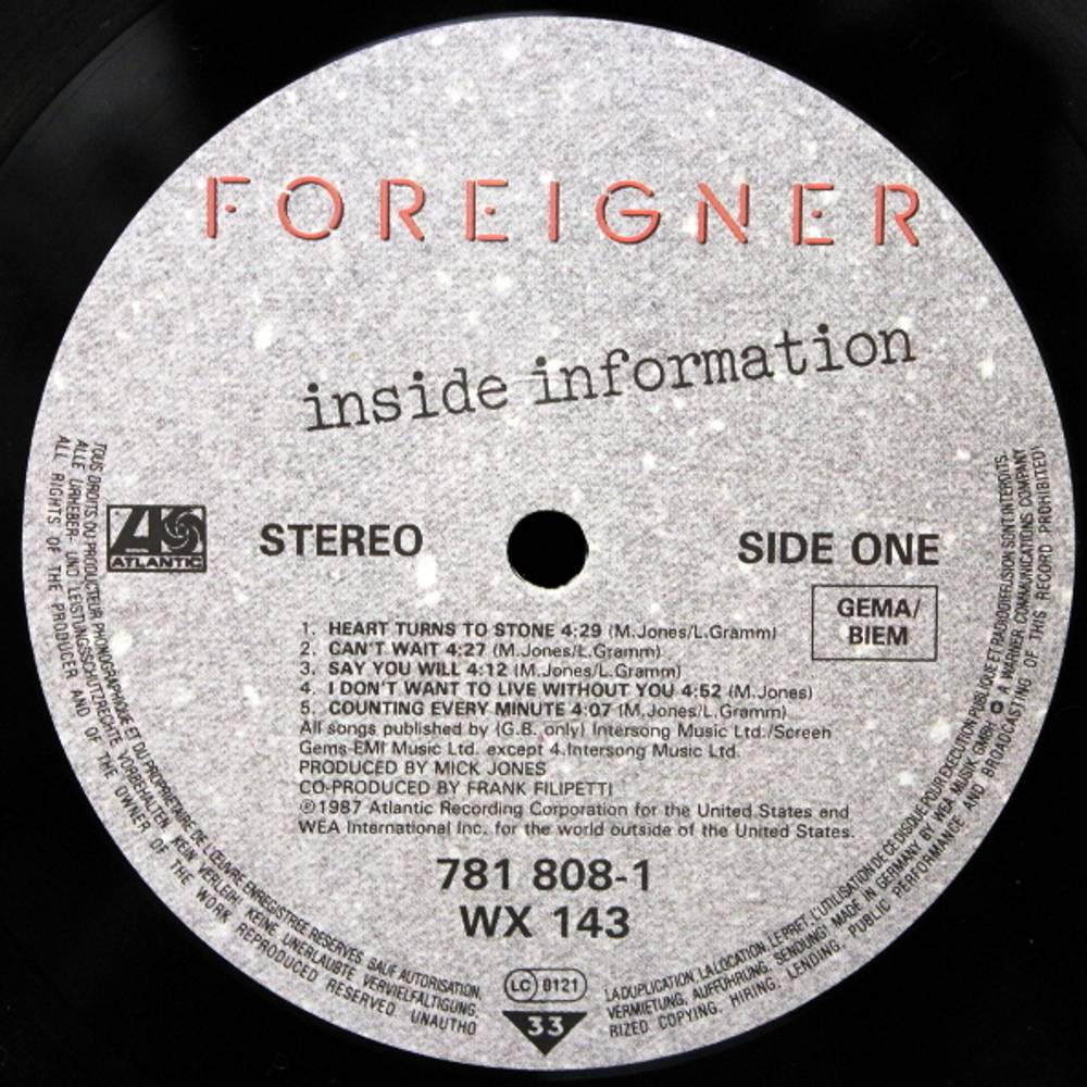Foreigner / Inside Information (LP)
