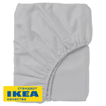 Сатиновая простынь на резинке ПЕРСЕЯ 160х200 | светло-серый