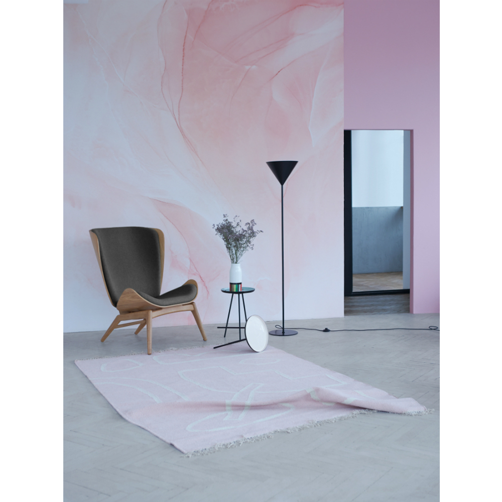 Ковер ручной работы из шерсти и хлопка poetry and steps цвета пыльной розы, 160х230 см