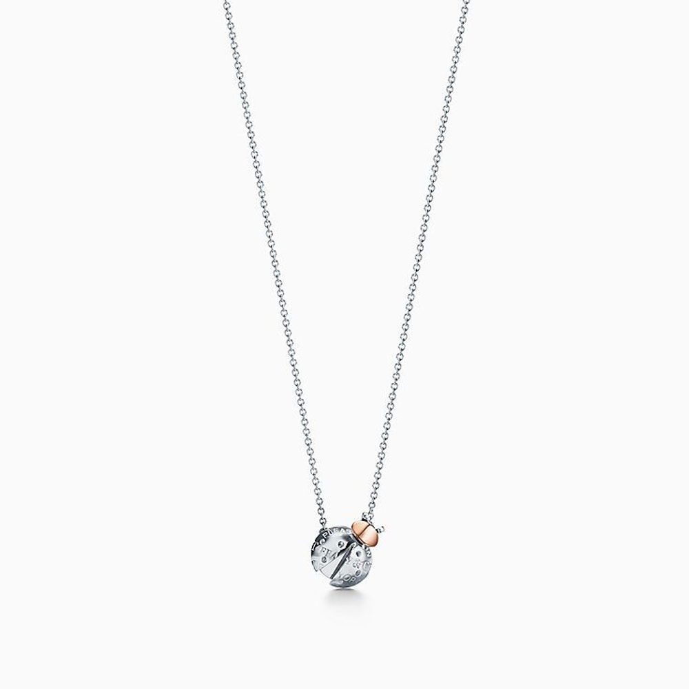 Подвеска из серебра 925 и золота 18k💠Tiffany - bugs. В наличии