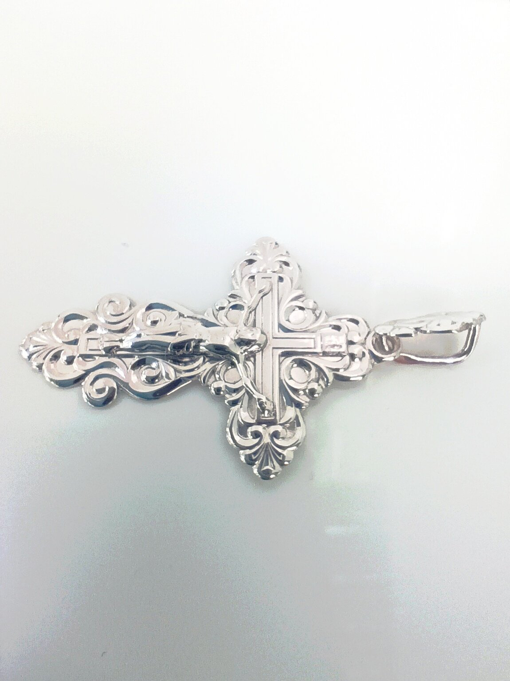 Крест ювелирный Эстерелла, серебро 925*, родированный/Ф