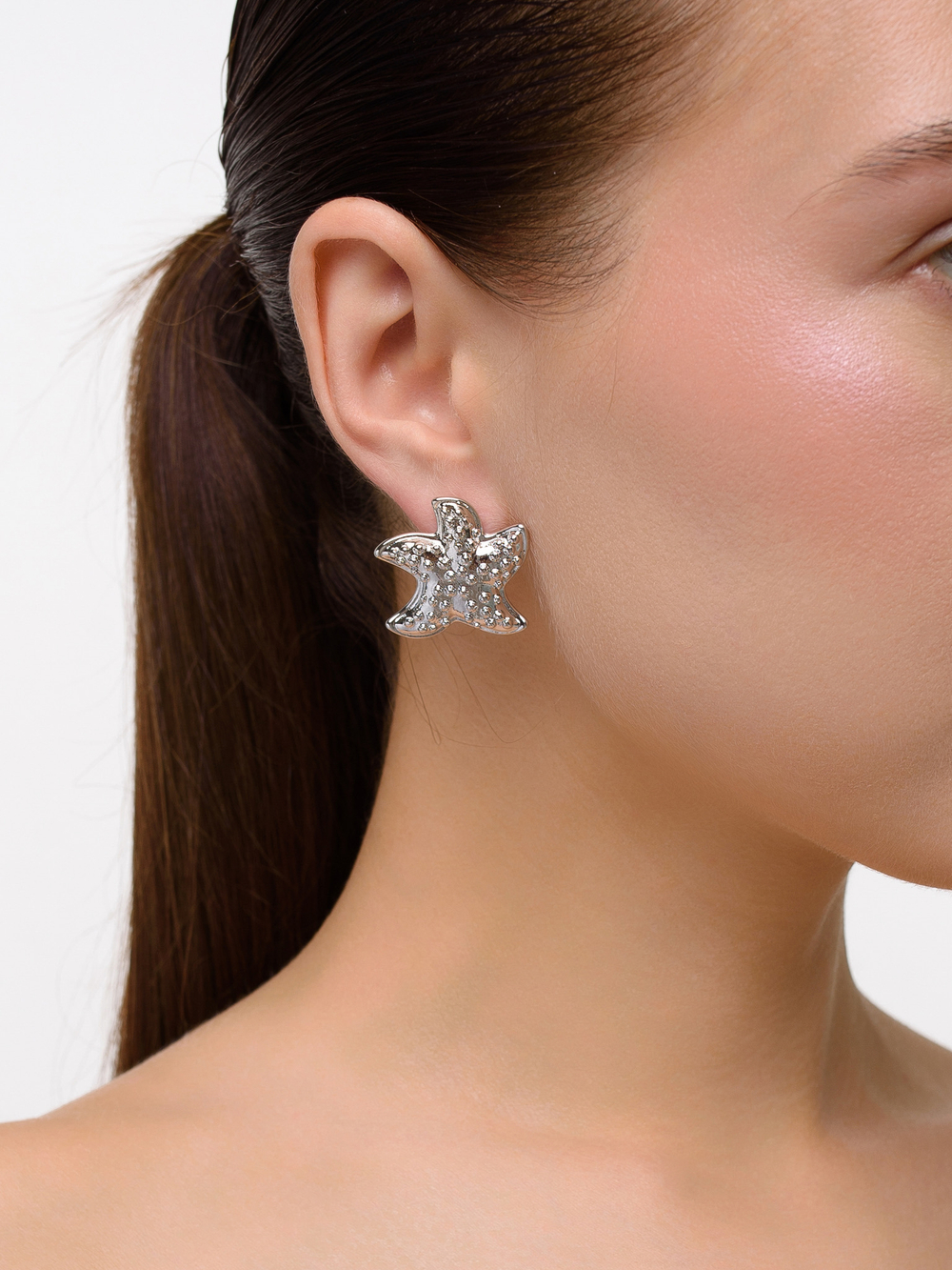 Серьги "Starfish point" Silver