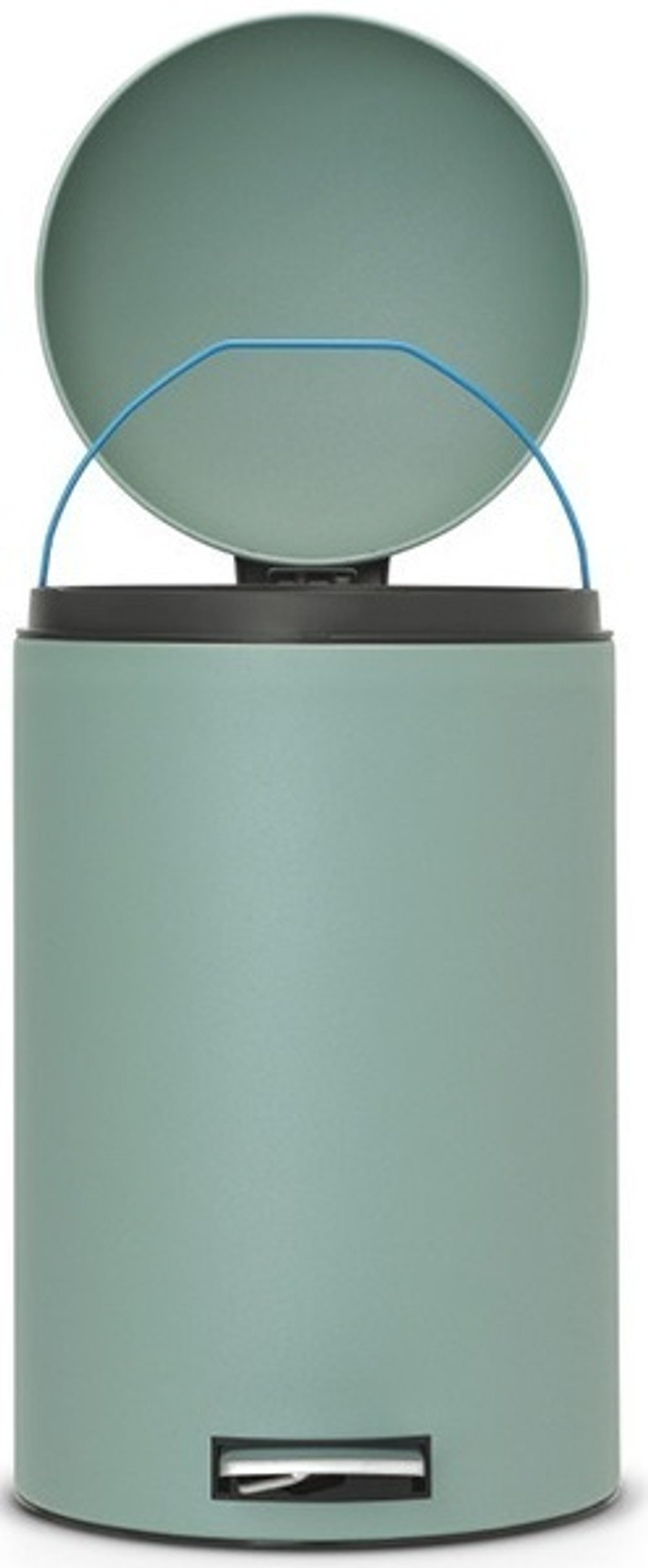 Ведро Brabantia Retro 20л бирюзовое с поднятой крышкой